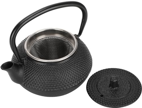 Wasserkocher Panacea Gusseisen-Herdkessel, Luftbefeuchter, 15×15×10, Gusseisen-, 0,3 L, Wasserkocher für den Heimgebrauch, mit Sieb, nach Dem Vorbild eines Japanischen