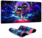Simpkeely Large Funny Galaxy Stars Gaming Mouse Pad - Blacklight Aesthetic Anime Desk Mat, Glowing Waterproof Extended Big Mouse Mat with 3mm Non-Slip Rubber Base for Office Home - 80 x 30 cm