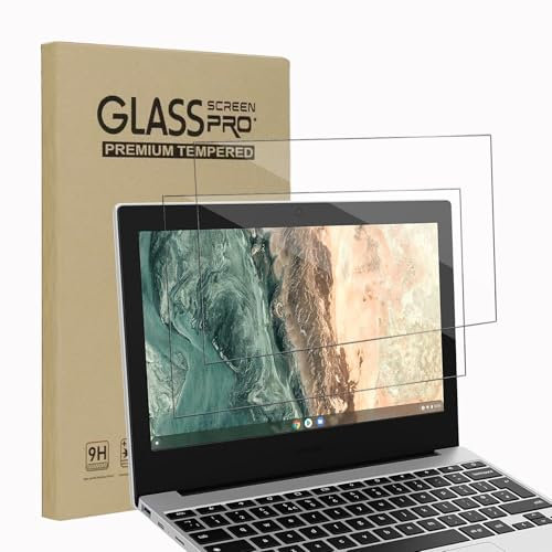 KZIOACSH Screen Protector for Samsung Galaxy Chromebook Go 11.6 Inch, 2 Pack Ultra Clear Anti-Scratch Tempered Glass Film 9H Hardness Touch Sensitive Anti-Fingerprint Protective Screen Guard