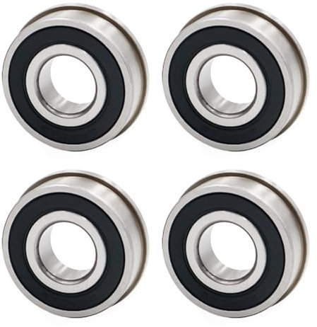 IUSOT 4 Stück F6003 Schubkarre Lager 20x35x11, F6003-20-2RS Kugellager, Flanschlager 20mm für Schubkarren, Sackkarren, Maschinen, Transportfahrzeuge, Industrieanlagen, 3D-Drucker, Drehbänke, Motoren