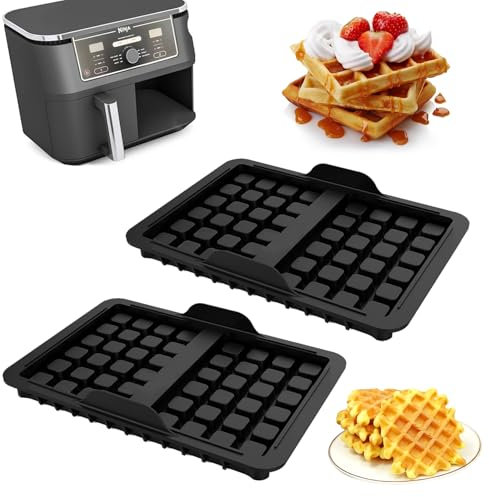 Plaques à Gaufres,Moules à Gaufres Belges en Silicone,Machine à Gaufres,Revêtement Antiadhérent,Compatibles avec AF400EU, AF451EU, und SL400EU,Empilables,Gaufres Grand Format