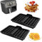 Plaques à Gaufres,Moules à Gaufres Belges en Silicone,Machine à Gaufres,Revêtement Antiadhérent,Compatibles avec AF400EU, AF451EU, und SL400EU,Empilables,Gaufres Grand Format