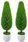 Set di 2 alberi di bosso artificiale da 0,9 m – Set di 2 piante in finto bosso verde in vaso, arbusti finti per interni ed esterni, decorazione per casa e giardino