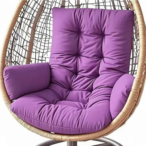 Generisch Hängesessel-Kissen,Garten Polster,Schaukelsessel-Kissen Indoor Sitzkissen Auflage für Hängeschaukel Hängekorb Outdoor Waschbar Schaukelstuhl Dicke Hängestuhl Sitzauflage,Lila