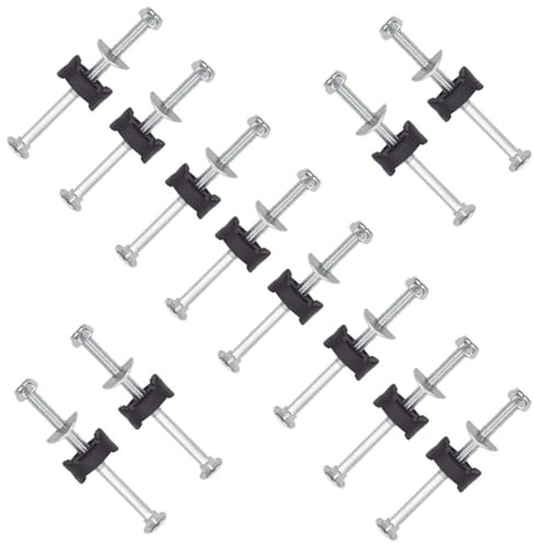 CEEYSEE Galvanized Steel Anti-Loose Bolts 12 Pcs M6 Trampoline Screw Bolts Replacement ScrewsTrampoline Accessories for Fix Large and Small Trampoline with Gap Spacers & Installation Tool(UK-BCND