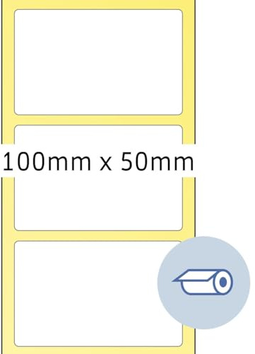 HERMA 4090 Thermodrucker Etiketten, 2000 Stück, 100 x 50 mm, selbstklebend, Papier Thermotransfer Etiketten Aufkleber auf Rolle für Etikettierdrucker Beschriftungsgerät Label Maker Labeldrucker, weiß