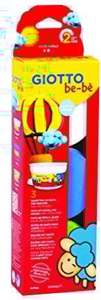 GIOTTO be-bè - Tris - 3 pots de 100g pâte à jouer (vert foncé bleu blanc)
