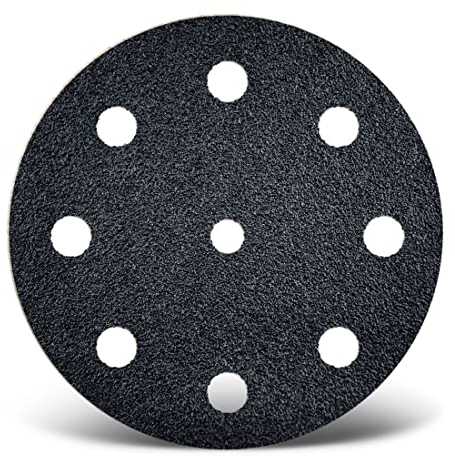 MENZER Black Klett-Schleifscheiben, 125 mm, 9-Loch, f. Exzenterschleifer, Siliciumcarbid (50 Stk.) K80