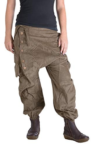 Vishes - Alternative Bekleidung - Haremshose aus Cord Khaki 40