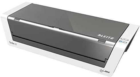 Leitz A3 Laminiergerät Touch 2 Turbo, Vollautomatisches High Speed Premium Laminiergerät für Büro & Schule, Für 80 bis 250 mic Laminierfolien, Inkl. Laminierhüllen Starterkit, iLAM, 75200000