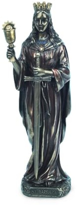 'Religiöse Figur Santa Barbara Skulpturen Harz. 20.5 x 5.5 x 6.5 cm