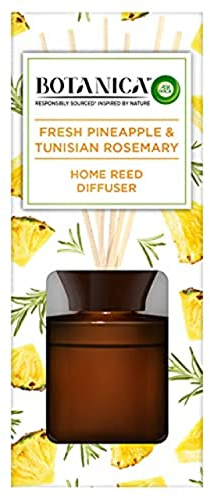 Botanica by Air Wick Air Freshener Reed Diffuser, Fresh Pineapple and Tunisian Rosemary, Pack 1 x 80ml, Inspired By Nature, Room Diffuser