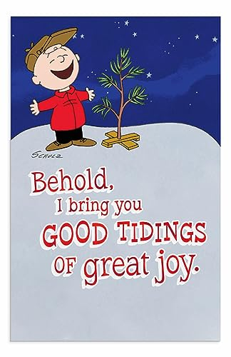DaySpring - Peanuts – Good Tidings Great Joy – 50 Weihnachtskarten in Box, KJV (J4792)