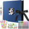 Vienrose Fotoalbum 30 x 30 cm Spiralalbum zum Selbstgestalten und Einkleben DIY Seidenband Fotobuch 80 Schwarze Seiten für 400 10x15 Fotos Baby Valentinstag Geburtstag Jahrestag Geschenk