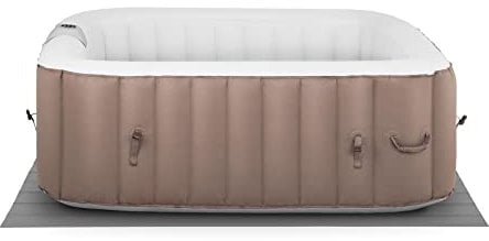 Uniprodo SPA Hinchable Piscina De Hidromasaje Uni_Pools_16 (900 litros, para 6 Personas, con 130 Salidas de Aire, Beige/Blanco)