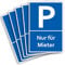 5 Stück Nur für Mieter Parkplatzschild Schild 20 x 30 cm aus stabiler PVC Hartschaumplatte 3mm mit UV-Schutz von STROBO
