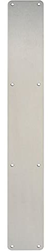 Loops Plain Door Finger Plate - 650 x 75mm - Satin Stainless Steel Push Plate | Protective Door Push Plate - Commercial Door Finger Plate - Plain/Push/Pull Engraved Options