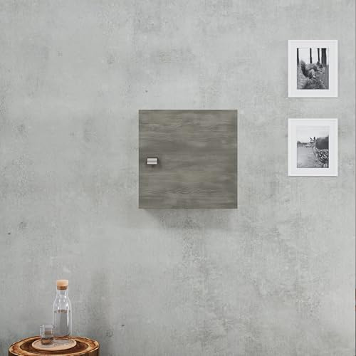 KIAMAMI VALENTINA - 45x45x15cm Hängeschrank mit Regalboden aus Glas | Facile