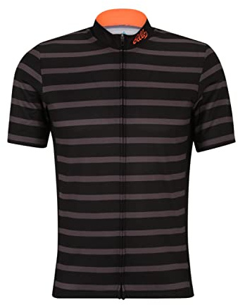 Odlo Herren Essential Print Radtrikot, Black - odlo Graphite Grey, M