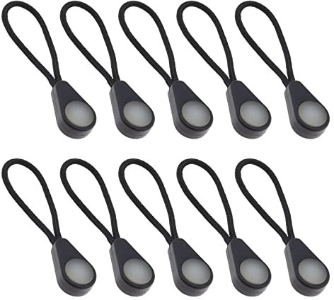 VGOL 10PCS Zipper Pulls Glow in the Dark Anti-Lost Ultra Bright Green Marker Ersatz-Reißverschluss-Verlängerung Zip-Schieber für Mäntel Jacken Rucksäcke Schlüsselanhänger