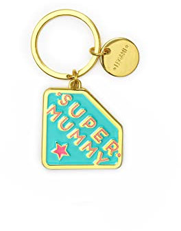 Legami - Porte-clés en métal émaillé, What a Key Ring!, L 7 cm, en zinc, thème super momie, porte-clés avec anneau en spirale, finition brillante, couleurs brillantes, charme pour embellir le sac