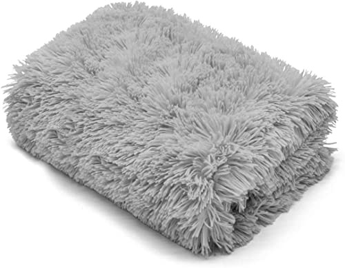 NIGHTZONE Teddy Soft & Snug Fur Throw Blanket With Reversible Plain Sherpa Teddy Fleece Luxury Fluffy Fur Throw Blanket (Silver, 150 x 200 cm)
