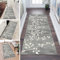 QQrunner Küchenteppich Läufer Lang Flur rutschfest Waschbar Grau 40x80CM Meterware Teppich Läufer Flur Vintage Schlafzimmer Korridor Teppichläufer Lang, Anpassbare Größe, 60-120cm Breit