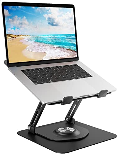 Epherie Supporto per Laptop Girevole a 360°, Supporto per Computer Portatile in Alluminio, Regolabile e Pieghevole, Laptop Stand Compatibile con MacBook Pro/Air