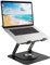 Support Ordinateur Portable avec Base Rotative à 360°, Laptop Stand Pliable en Aluminium Réglable en Hauteur pour le Travail, Rehausseur Ergonomique de PC Portable(10-17) Macbook/Lenovo/HP, Noir