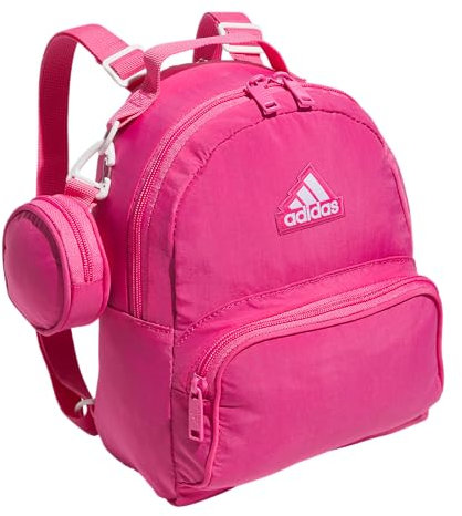 adidas Must Have Mini Backpack, Small Size for Festivals And Travel Zaino Borsa, Pulse Magenta Rosa/Bianco, Taglia Unica Unisex-Adulto