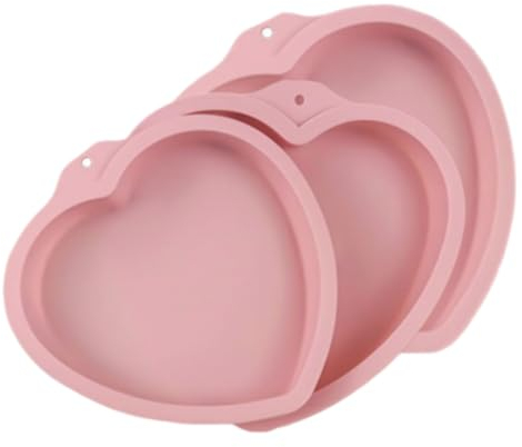 MEETOZ Love Heart Shape Silicone Cake Mold,Heart Shaped Cake Mould Pastry Baking Tray, Silicone Oven Safe Non-Sticky Baking Pan, for Home Kitchen DIY Baking.