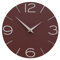 CalleaDesign - Smile Wanduhr, handgefertigt in Italien, 30 cm, elegant und leise, hohe Qualität, perfekte Geschenkidee [weinrot und Sand].
