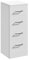 Balterley Bathroom Storage Cabinet, 4 Drawers Chrome Handles Slim Bathroom Storage Unit, Freestanding Unit, Tall Narrow Cupboard Toilet Cabinet, Cabinets for Bathrooms - 300 x 330 x 766mm (White)