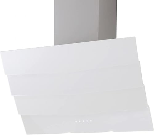 refsta WAVE II Kopffreihaube, Schräghaube, weiß, Glas, Touch Bedienung, 3 Stufen, 580m³/h (90CM)