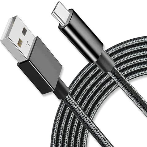 USB C Charger Cable, USB A to USB C Type C Charger Fast Charging 3A Lead Nylon Braided for Samsung Galaxy S22 S21 S20,Pixel 8 7 6,PS5,Switch (1 Meter) Black
