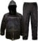 Auto Accessori Lupex Motorradanzug, wasserdicht, regendicht, winddicht, schwarz, mit Tasche, komplett mit Jacke und Regenhose mit versenkbarer Kapuze, PVC, Unisex Herren Damen, Schwarz , XXL
