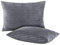 BaSaTex Winter Plüsch Kissenbezüge Kissenhüllen | 2er Pack 40x60 cm | Cashmere-Touch Coral Fleece,Rip-Cord“ | Sofakissen Couchkissen Zierkissenbezug | Reißverschluss | Anthrazit