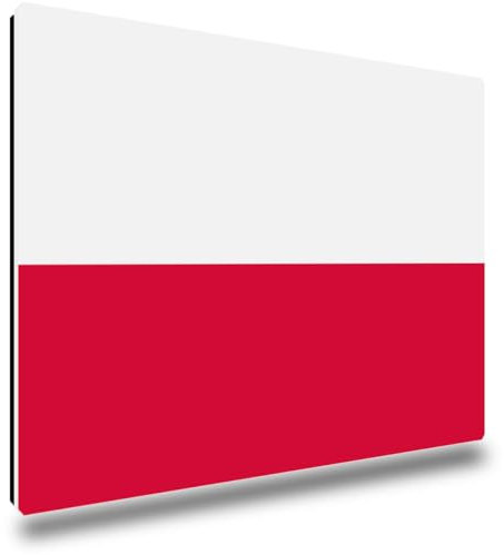 TRIOSK Kühlschrankmagnete Länderflaggen Magnet Flagge Polen Länder Reise Souvenir Geschenk für Reiselustige Frauen Männer Weltenbummler Kühlschrank stark eckig groß 85x55 mm