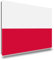 TRIOSK Kühlschrankmagnete Länderflaggen Magnet Flagge Polen Länder Reise Souvenir Geschenk für Reiselustige Frauen Männer Weltenbummler Kühlschrank stark eckig groß 85x55 mm