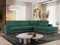 MKS MEBLE Ecksofa Sofa L-Form Grün Strukture, Wohnlandschaft L-Form, Couch L Form, Sofagarnitur Couchgarnitur Polsterecke, Breite: 316 cm - Savona L - Grün Strukture - Rechts