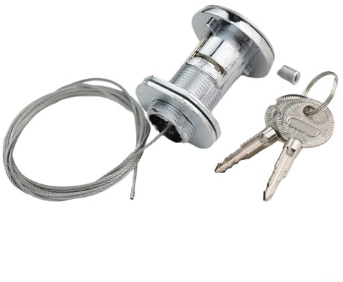 Kit di blocco a sgancio rapido per porta del garage, con chiavi, maniglia di rilascio in filo di acciaio, parti di ricambio per qualsiasi marca per porte da garage senza accesso laterale