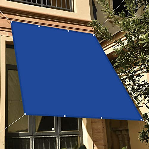 Parasol de jardin rectangulaire 1,6 x 3,4 m Protection UV hydrofuge Kit de fixation inclus Bleu marine