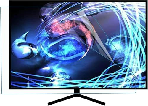 Blaulichtfilter TV Bildschirmfolie für 32-75 Zoll, Blendschutz, reduziert Reflexionen, staubdicht - Blendschutzfolie zum Schutz Ihrer Augen - TV nicht im Lieferumfang enthalten