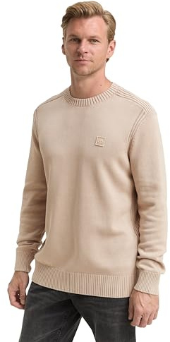 TOM TAILOR Herren 1048024 Strickpullover im Washed-Look aus Baumwolle