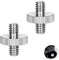 2 Pcs Metal Tripod Screw, 1/4 Inch Male To 1/4 Inch Male Threaded Screw Adapter, Precision Made Tripod Mounting Thread Adapter, For Camera, Tripod, Monopod, Light Stand (Silver)
