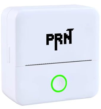 PRNT The Original Z-01, 57mm Bluetooth Inkless Instant Sticker Printer, Print Photos & Labels, Portable Thermal Printer, Compatible with Android and iPhone, Mini Portable Printer (White)