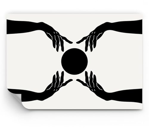 Fototapete 500x350cm Moderne Tapeten Abstrakt Schwarz-Weiß - 5569 - WF3