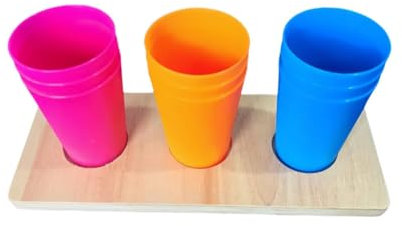 Luwecf Stacking Cups Game for Fun Learning Activities Parent Child Interactive Toy