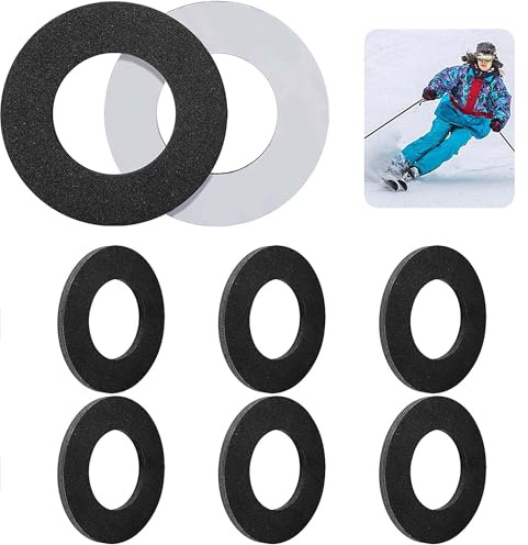 6 Stück Ski Knöchel Pads - Snowboard Stiefel Pads | Selbstklebende Schaumstoff Polsterung für Eislaufen, Roller, Wandern zur Reduzierung von Fersenauftrieb und Knöchelblasen