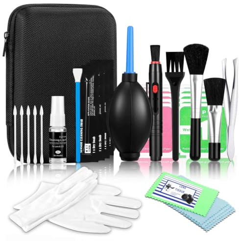 Camera Cleaning kit - Professional Camera Lens Cleaning Kit,Complete DSLR & Mirrorless Camera Sensor Cleaning Set Kit with Lens Pen, Blower, Brush, and Solution for Photography Essentials